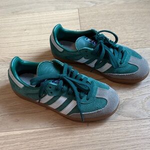 Adidas Green Sneakers with Logo Detail